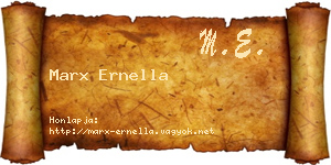 Marx Ernella névjegykártya